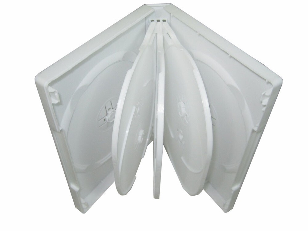 2 NEW TOP QUALITY 27MM MULTI-8 DVD CASE,WHITE, AL9, FREE 2 DAY AIR SHIPPING