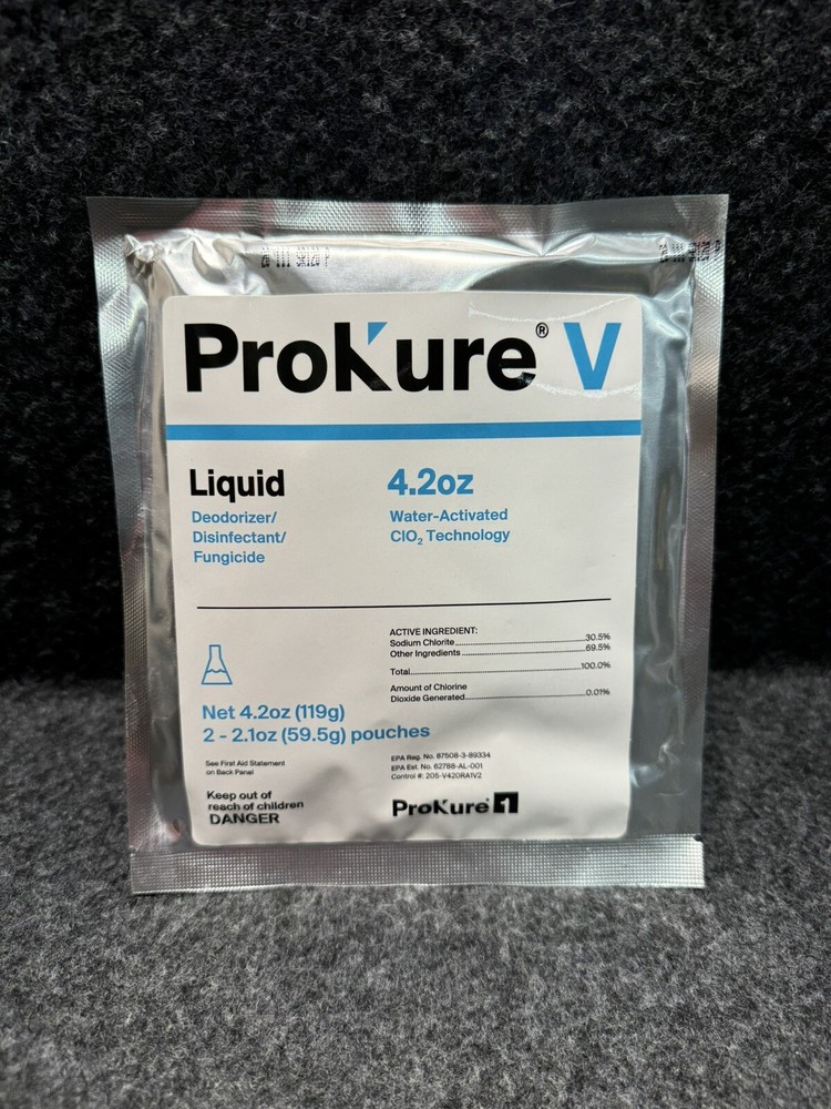 Prokure V Liquid 4.2 oz 119g Packet Disinfectant Deodorizer Fungicide Add Water