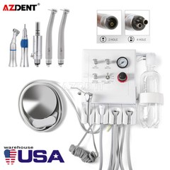 Portable Dental Turbine Unit Weak Suction Work Air Compressor/ Handpiece 2/4Hole