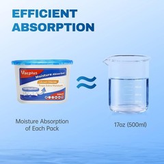 Fragrance-Free Moisture Absorbers – 6 Pack Leakproof Dehumidifier for Any Room
