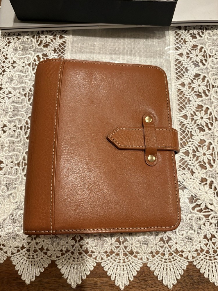 Franklin covey Vintage Aurora Full Grain Italian Leather Compact New