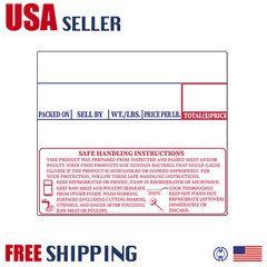 CAS LST-8030 Printing Scale Label, 58 x 50 mm, UPC/Safe Handling, 12 Rolls H