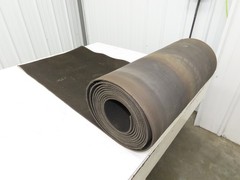 24″W x 20′ Rough Grip Top Rubber Conveyor Belt 2-Ply Black 20′ Length