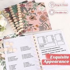 4 Set Discbound Notebook Cover and Disc Set Letter Size 8.5x11in Colorful Patter