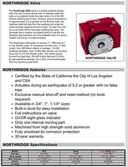 1” Northridge 2000 Automatic Earthquake Gas Shutoff Valve