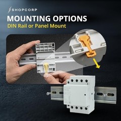 4 Pole 120V Coil Normally Open Contactor 60A DIN Rail Mount