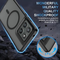 Magnetic for Motorola Edge 5G 2025 Case with Tempered Glass Screen Protector Mat