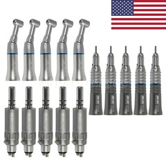 1-5 packs Dental Low Speed Push Contra Angle Straight Air Motor 2/4H Fit NSK YAD
