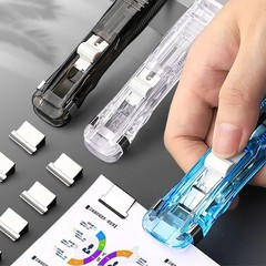 Mini Stapleless Stapler Reusable Paper Binder Office School Stationery