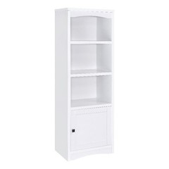 Pemberly Row Transitional 3-Shelf Engineered Wood Media Tower in White