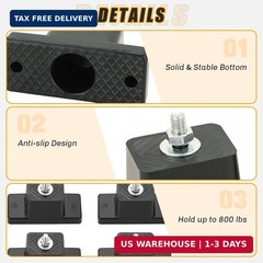 4 Pack Rubber Vibration Isolator Mounting Bracket with 8 Expansion Screws & 4 Sh