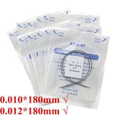 Dental Orthodontic Niti Alloy Open Coil Springs 0.010*180mm/0.012*180mm AZDENT