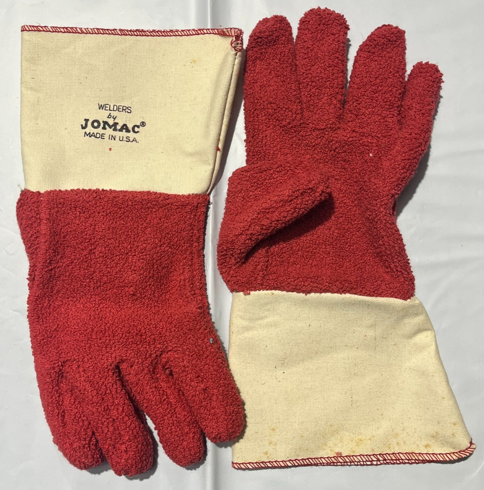 Heavy Duty Durable Heat Resistant Terry Cloth Welding BBQ Lined Work Gloves LRG