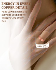 100% Pure Copper Rings for Women & Men (Two-Pack) — Solid Raw Copper — Uncoat…