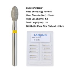 Dental Diamond Burs Egg Football FG High Speed Friction Grip 379/023C 379/023XF