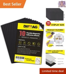 Flexible 4″ x 6″ Magnetic Sheets with Strong Adhesive – Perfect for Photos