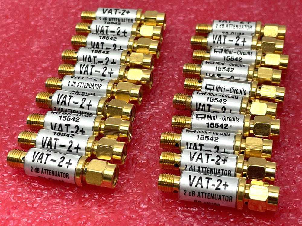 MINI-CIRCUITS 2 dB ATTENUATOR VAT-2+ FXD SS SMA 50 OHM 6 GHz (LOT of 20)