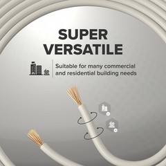 12 AWG White THHN / THWN – Stranded Copper Electrical Wire, 100 Feet (30 Meter)