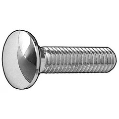 Carriage Bolt, Round Head, Square Neck, Steel, Grade 5, Chrome Plated, 1/4″-20,