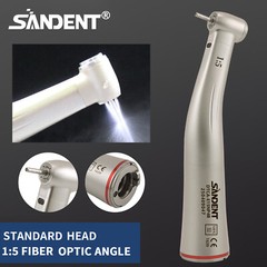SANDENT Dental Electric Handpiece 1:5 Fiber Optic Contra Angle Standard E Type