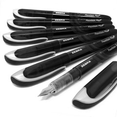 ZEBRA Fuente – Disposable Fountain Pen – Black Ink 6 Count (Pack of 1),