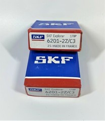 2 x 6201ZZ C3 SKF 2 Shielded Metal Ball Bearing NEW FRANCE 12X32X10 MM