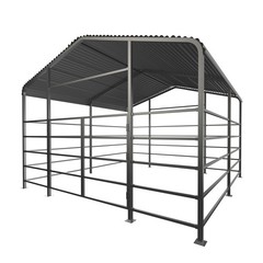 13x13FT Metal Livestock Shelter Heavy Duty Steel Barn for Horse&Cattle Free Ship