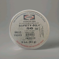 Harris Safety-Silv 56 56% Silver Solder Brazing Alloy 3 Troy Ounce