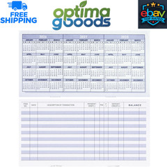 20 Pack Checkbook Register, Check Registers for Personal & Business Bank Account
