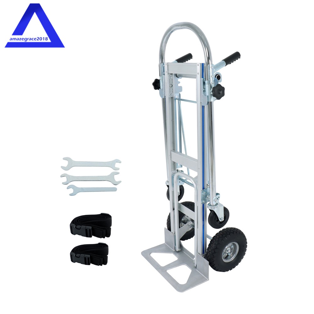 3 in 1 Design 1000 Lbs,Hand Trucks Heavy Duty Aluminum Dolly Cart