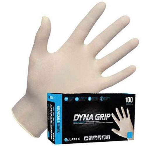SAS Value-Touch 6592-20 Disposable Gloves, Medium, Natural Rubber Latex, White
