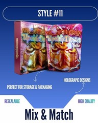 3.5g Mylar Bags w/ Display Box | Resealable Smell Proof | 12-128 Pack Options