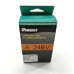 Panduit T100X000VWC-WH Continuous Tape Label White on Red 1” X 25.0’