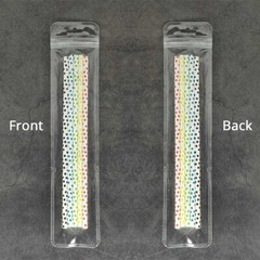 Multi-Size Clear/Clear/Clear Glossy Flat Mylar Zip Lock Pouch Bag w/ Hang Hole
