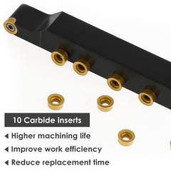 11 PCS 1/2 Inch 12mm Metal Lathe Tool Holder Boring Bar SRACR1212H06 Wrench