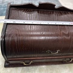 Vtg Roll Top Desk Organizer Tambour Valet Jewelry Box Drawer Made in Japan