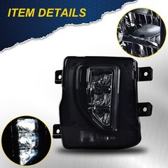 LED Bumper Fog Lights for 1500 Models 2016-2018 with Switch Smoky Lens