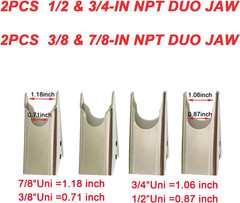 18” Quick Coupler Mate Pipe Clamps Includes 4 Duo-Jaw Sets(2 * 1/2″ + 3/4″ and 2