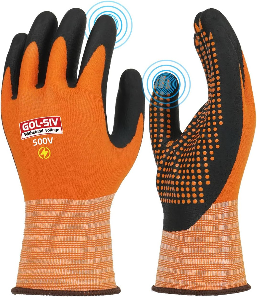 Electrical Insulated Gloves Touchscreen, 500V High Voltage Resistance