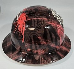 New Full Brim Hard Hat Custom Hydro Dipped GEORGIA BULLDOGS