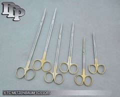 SET OF 6 PC T/C O.R GRADE METZENBAUM SCISSORS CURVED TIP 5.5″ 6″ 7″ 8″ 9″ 10″
