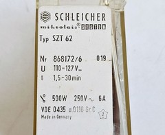 Schleicher SZT 62 / 868172/6 Time Relay 1.5-30min