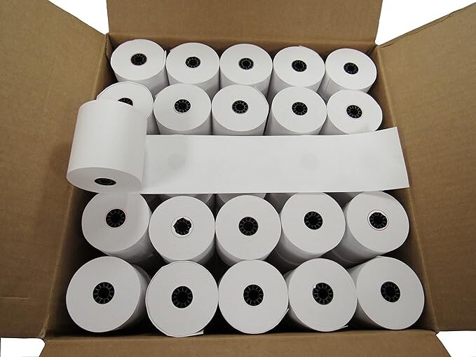 Star SP700 Kitchen Printer Paper ( 25 Rolls ) 3″ x 165′ 1 Ply Bond Receipt Paper