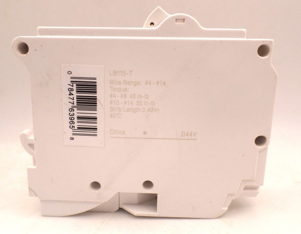LEVITON LB115-TR STANDARD 1-PL 15A 120V THERMAL MAGNETIC BRANCH CIRCUIT BREAKER