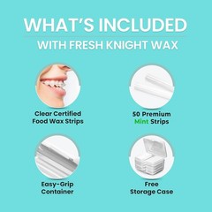 Braces Wax, 50 Orthodontic Strips & Cases Mint – 10 Pack, Food Grade Wax for…