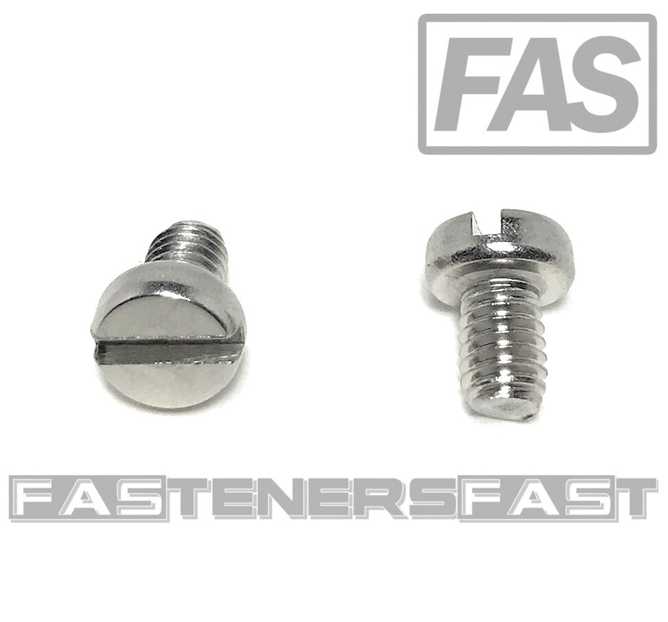 (50) M4-0.7 x6 Stainless Steel Slotted Cheese Head Machine Screw DIN84 A2 M4x6