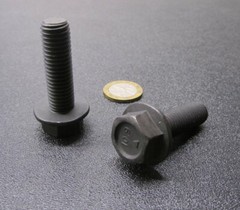 Flange Tap Bolt, Steel 10.9 Metric, FT, M12 x 1.75 x 40 mm Length, 20 Pc