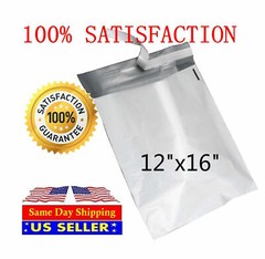 300 12X16 White Poly Mailer Self Sealing Shipping Envelopes Bags- ST ShipMailers