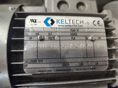 Used Keltech 1/4hp 3ph 1700 rpm AL1445C Motor