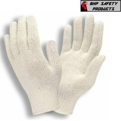 12 PAIR 1 DOZEN WHITE STRING KNIT POLY COTTON WORK GLOVES PAIRS NEW